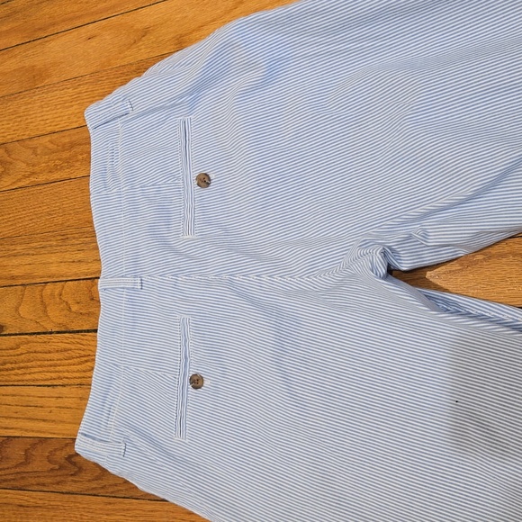 H&M ▪︎ Women's Mattress Ticking Blue & White Stripe Pants, Size 10, NWT - Picture 5 of 11